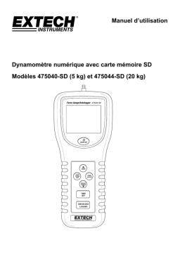 Extech Instruments 475040-SD Digital Force Gauge/Datalogger Manuel utilisateur