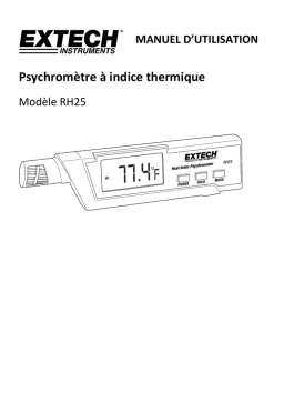 Extech Instruments RH25 Heat Index Psychrometer Manuel utilisateur