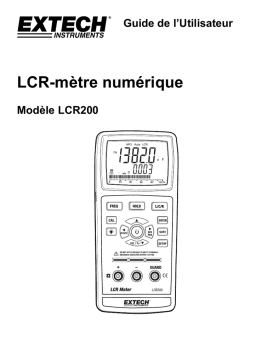Extech Instruments LCR200 Passive Component LCR Meter Manuel utilisateur
