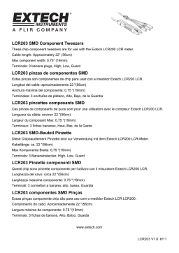 Extech Instruments LCR203 SMD Component Tweezers Manuel utilisateur