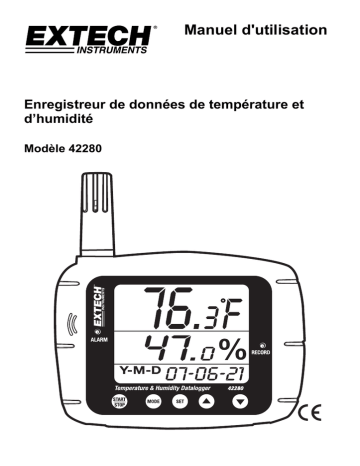 Extech Instruments 42280 Temperature and Humidity Datalogger Manuel utilisateur | Fixfr