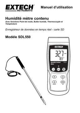 Extech Instruments SDL550 Humidity Content Meter/Datalogger Manuel utilisateur