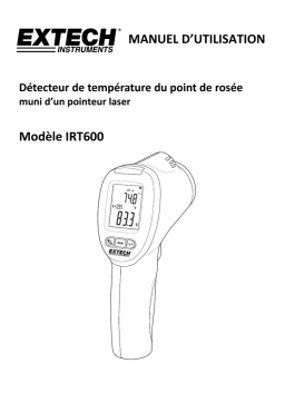 Extech Instruments IRT600 Dual Laser IR Thermal Condensation Scanner Manuel utilisateur