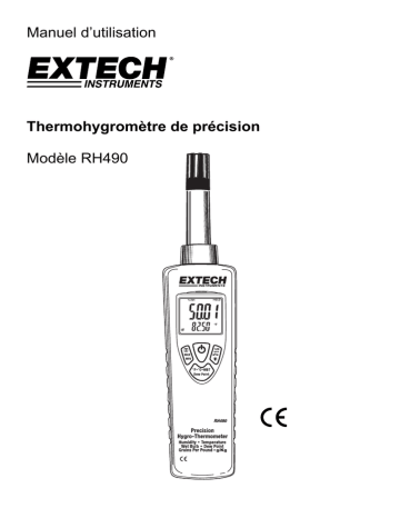 Extech Instruments RH490 Precision Hygro-Thermometer Manuel utilisateur | Fixfr