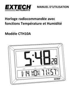 Extech Instruments CTH10A Digital Clock/Hygro-Thermometer Manuel utilisateur