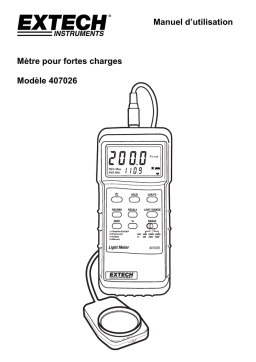 Extech Instruments 407026 Heavy Duty Light Meter Manuel utilisateur