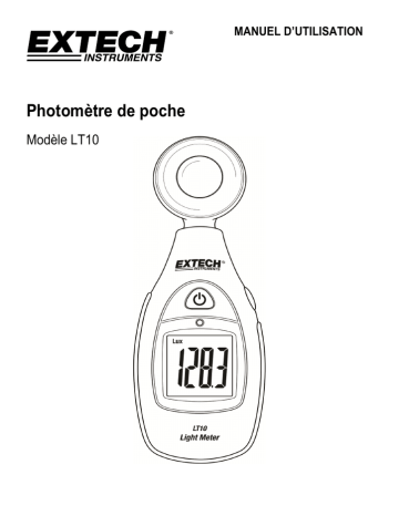 Extech Instruments LT10 Pocket Series Light Meter Manuel utilisateur | Fixfr