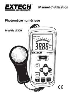 Extech Instruments LT300 Light Meter Manuel utilisateur