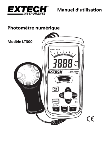 Extech Instruments LT300 Light Meter Manuel utilisateur | Fixfr