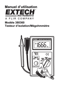 Extech Instruments 380360 Digital Megohmmeter Manuel utilisateur