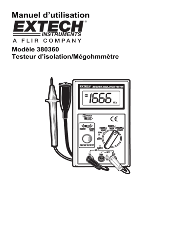 Extech Instruments 380360 Digital Megohmmeter Manuel utilisateur | Fixfr