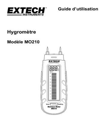 Extech Instruments MO210 Pocket Moisture Meter Manuel utilisateur | Fixfr