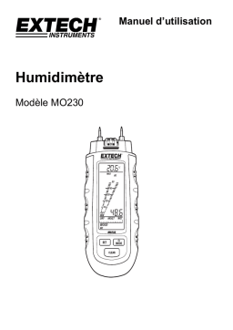 Extech Instruments MO230 Pocket Moisture Meter Manuel utilisateur