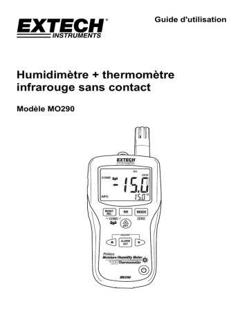 Extech Instruments MO290 Pinless Moisture Psychrometer   IR Manuel utilisateur | Fixfr