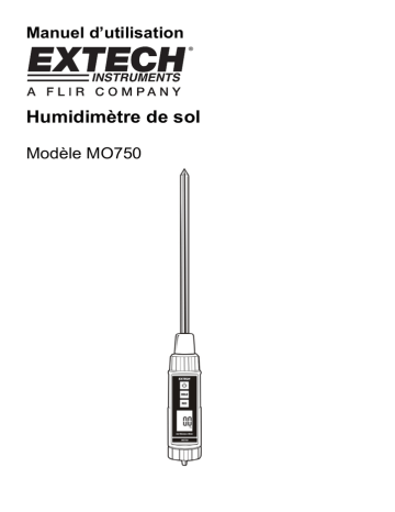 Extech Instruments MO750 Soil Moisture Meter Manuel utilisateur | Fixfr