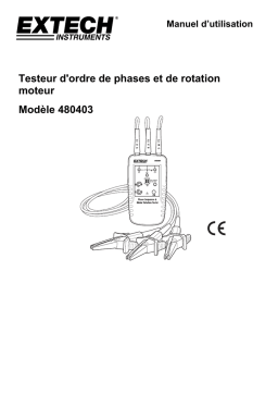 Extech Instruments 480403 Motor Rotation and 3-Phase Tester Manuel utilisateur