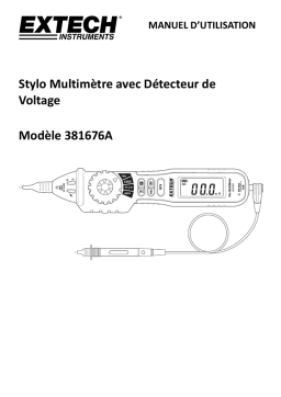 Extech Instruments 381676A 9 Function Pen Multimeter   NCV Manuel utilisateur