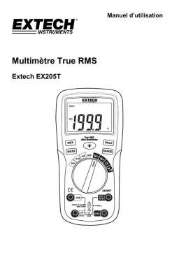 Extech Instruments EX205T TrueRMS Digital Multimeter Manuel utilisateur