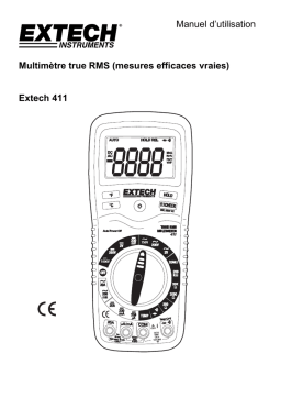 Extech Instruments EX411 8 Function True RMS Professional MultiMeter Manuel utilisateur