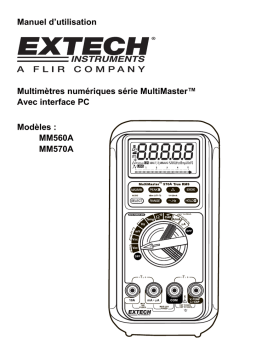 Extech Instruments MM570A MultiMaster® High-Accuracy Multimeter Manuel utilisateur