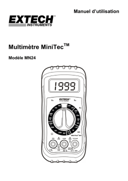 Extech Instruments MN24 MiniTec™ Digital MultiMeter Manuel utilisateur