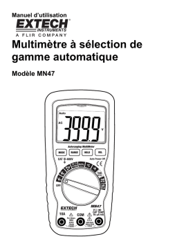 Extech Instruments MN47 12 Function Compact MultiMeter   NCV Manuel utilisateur