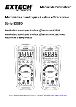 Extech Instruments EX355 12 Function True RMS Multimeter   NCV Manuel utilisateur