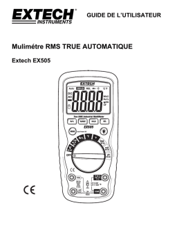 Extech Instruments EX505 11 Function Heavy Duty True RMS Industrial MultiMeter Manuel utilisateur