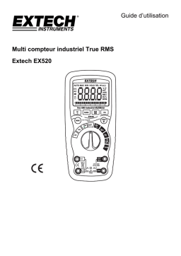 Extech Instruments EX520 11 Function Heavy Duty True RMS Industrial MultiMeter Manuel utilisateur