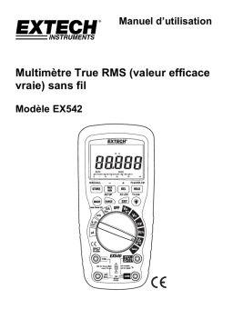 Extech Instruments EX542 12 Function Wireless True RMS Industrial MultiMeter/Datalogger Manuel utilisateur