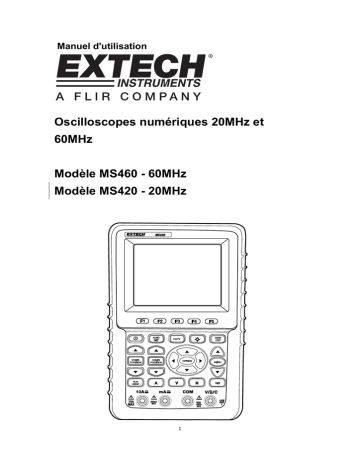 Extech Instruments MS420 20MHz 2-Channel Digital Oscilloscope Manuel utilisateur | Fixfr