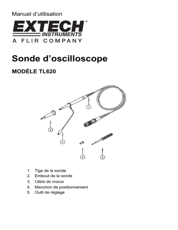 Extech Instruments TL620 200MHz 1X/10X Oscilloscope Probe Manuel utilisateur | Fixfr