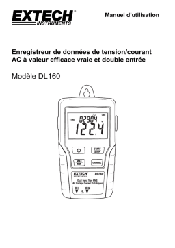 Extech Instruments DL160 Dual Input True RMS AC Voltage/Current Datalogger Manuel utilisateur