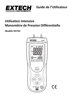 Extech Instruments HD750 Differential Pressure Manometer (5psi) Manuel utilisateur
