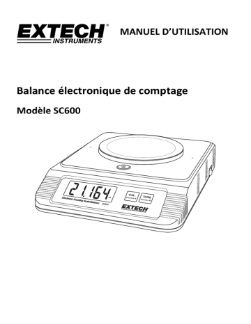 Extech Instruments SC600 Electronic Counting Scale/Balance Manuel utilisateur | Fixfr