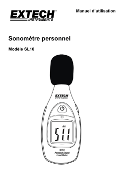 Extech Instruments SL10 Pocket Series Sound Meter Manuel utilisateur