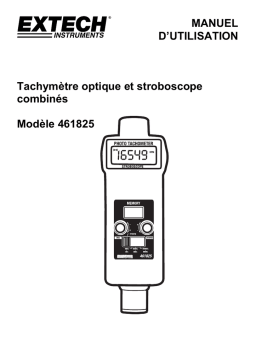 Extech Instruments 461825 Combination Photo Tachometer/Stroboscope Manuel utilisateur