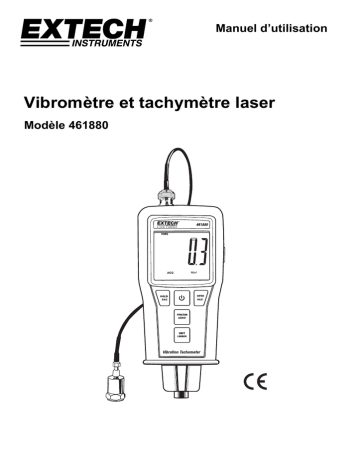 Extech Instruments 461880 Vibration Meter   Laser/Contact Tachometer Manuel utilisateur | Fixfr