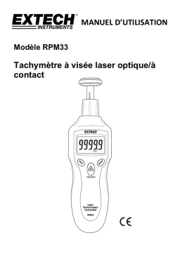 Extech Instruments RPM33 Combination Contact/Laser Photo Tachometer Manuel utilisateur