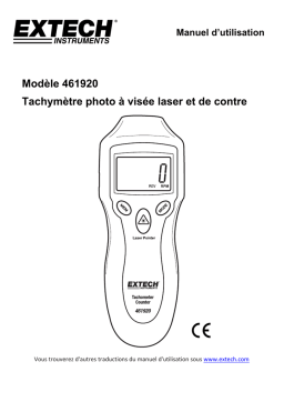 Extech Instruments 461920 Mini Laser Photo Tachometer Counter Manuel utilisateur
