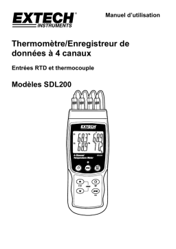 Extech Instruments SDL200 4-Channel Datalogging Thermometer Manuel utilisateur