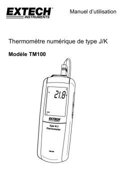 Extech Instruments TM100 Type K/J Single Input Thermometer Manuel utilisateur