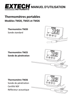 Extech Instruments TM20 Compact Temperature Indicator Manuel utilisateur