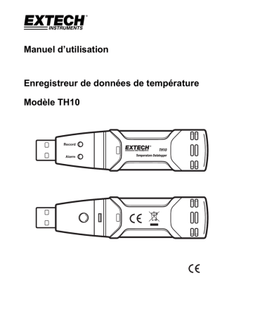 Extech Instruments TH10 Temperature USB Datalogger Manuel utilisateur | Fixfr