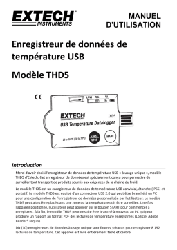 Extech Instruments THD5 USB Temperature Datalogger (Pack of 10) Manuel utilisateur