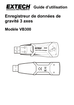 Extech Instruments VB300 3-Axis G-Force USB Datalogger Manuel utilisateur