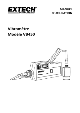Extech Instruments VB450 Vibration Meter Manuel utilisateur