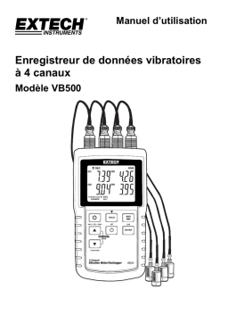 Extech Instruments VB500 4-Channel Vibration Meter/Datalogger Manuel utilisateur