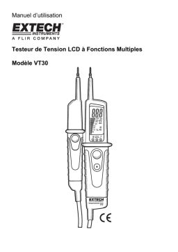 Extech Instruments VT30 LCD Multifunction Voltage Tester Manuel utilisateur