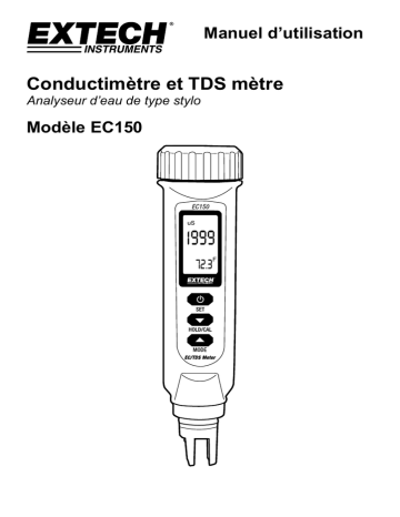 Extech Instruments EC150 Conductivity/TDS/Temperature Meter Manuel utilisateur | Fixfr